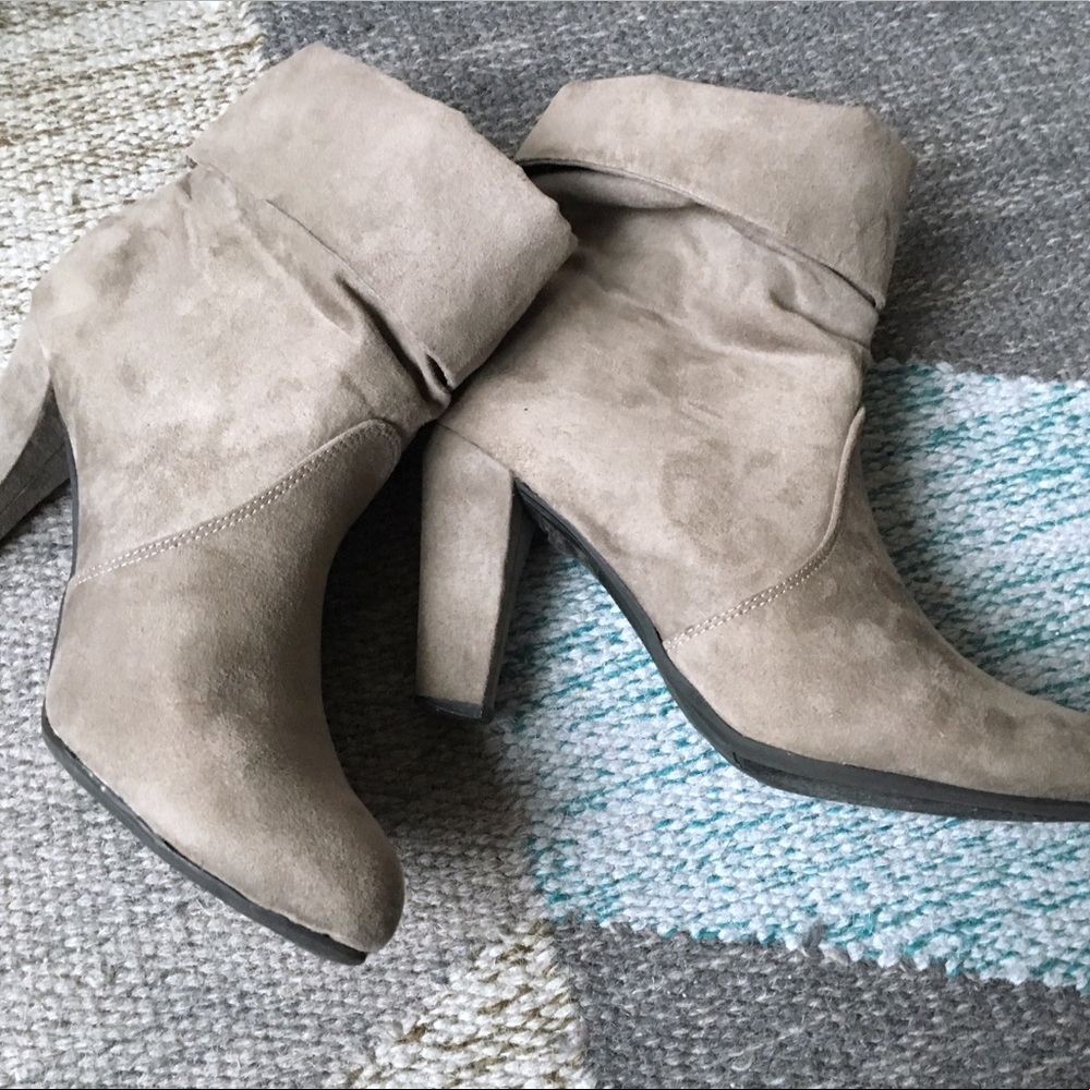 Grey Suede Boots